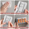 Multifunctional Bathroom Rack Hook Foldable Adhesive Storage Rack