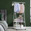Multi-function Removable Bedroom Hanging Clothes Rack with Wheels Floor Standing