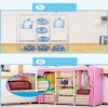 Multi Colour 3 Layer Storage WardrobeShelf Rack Fancy & Foldable