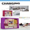 Multi Colour 3 Layer Storage WardrobeShelf Rack Fancy & Foldable