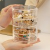 4-Layer Rotating Multifunctional Plastic Jewelry Box Earrings Necklace Ring Storage Organizer
