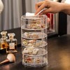 5 Layer Rotating Multifunctional Plastic Jewelry Box Earrings Necklace Ring Storage Organizer