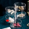5 Layer Rotating Multifunctional Plastic Jewelry Box Earrings Necklace Ring Storage Organizer