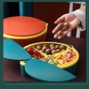 Household Divided Fruit Bowl with Lid Simple Dried Fruit Bowl Food Storage Containers