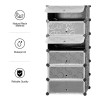 6 Layer Shoe Rack With Transparent Doors Easy To Install Shoes Shelf Organizer