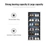 6 Layer Shoe Rack With Transparent Doors Easy To Install Shoes Shelf Organizer