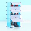 5 Layer Shoe Rack With Transparent Doors Easy To Install Shoes Shelf Organizer