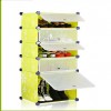 5 Layer Shoe Rack With Transparent Doors Easy To Install Shoes Shelf Organizer