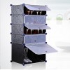 5 Layer Shoe Rack With Transparent Doors Easy To Install Shoes Shelf Organizer