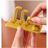 Wall-mounted Rotating Hook Plastic Adhesive Key Holder Wall 4 Hooks
