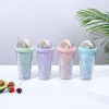 Rainbow Water Bottle With Straw