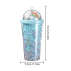 Rainbow Water Bottle With Straw