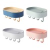 Wall-Mounted Drain Soap Box with Hooks