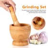 Kitchen Hand Manual Wood Garlic Ginger Spices Crusher Bowl