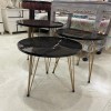 set of 3 Black Gold nesting table