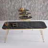 (Set of 4) Black Goldy nesting tables Set