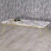 (Set of 4) White Gold nesting tables Set