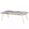 (Set of 4) White Gold nesting tables Set