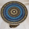Artistic Table With Nakshi Art Top Blue Multi Colour