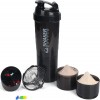 3 in 1 three layers spider protein mixing sports bottle