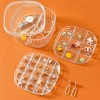 Elegant Transparent Earrings Holder, Multi-Layer Jewellery Case