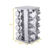 16pcs Square Shape Stainless Steel Spice Rack