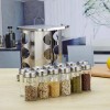12 Piece Square Shape Revolving Steel Spice Rack