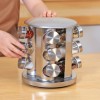 12 pcs Round Stainless Iron Rotating Spice Rack