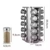 20pcs Square Shape Steel Spice Jar Rack Seasoning Organizer