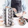 20pcs Square Shape Steel Spice Jar Rack Seasoning Organizer
