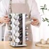 20pcs Square Shape Steel Spice Jar Rack Seasoning Organizer