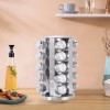 20 Pcs Round Shape Rotating Spice Jar Rack