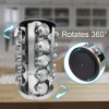 20 Pcs Round Shape Rotating Spice Jar Rack