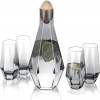 7-Pcs Nordic Style Classic Glass Set With Cork Lid Jug