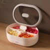Dust-proof Dry Fruit Tray,Candy Snack Box With Rotary Phone Holder