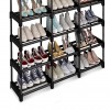 Shelf Removable 4-tier 3-row Metal Shoe Rack Storage Organizer
