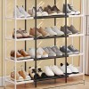 Shelf Removable 4-tier 3-row Metal Shoe Rack Storage Organizer