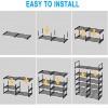 Shelf Removable 4-tier 3-row Metal Shoe Rack Storage Organizer