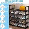 Shelf Removable 4-tier 3-row Metal Shoe Rack Storage Organizer