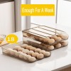 Auto Rolling Egg Holder Storage Box for Refrigerator