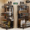3 Tire Stainless steel kitchen storage shelf