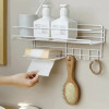 Bathroom Storage Shelf with Hooks and Soap Dish