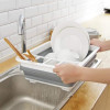 Silicone foldable drainer dish rack