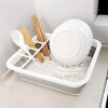 Silicone foldable drainer dish rack