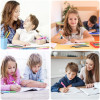 Multicolor Ball Pen, 5-in-1 Retractable Ballpoint Pens, 10 colours Roller Ball Multicolor Pens for Office School Supplies Students