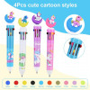 Multicolor Ball Pen, 5-in-1 Retractable Ballpoint Pens, 10 colours Roller Ball Multicolor Pens for Office School Supplies Students