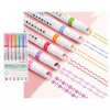 6 Roller Color Pens Highlighters With 6 Different Curve Shapes,Curve Highlighter Pen Set