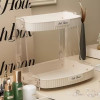 Desktop Double Layer Bathroom Organizer Shelf Cosmetic Storage Rack Waterproof Skincare Lipstick Makeup Perfume Holder