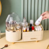 360° Rotating Makeup Organizer With Drawer,Cosmetic Display Case For Vanity Brush,Skincare,Lipstick Bathroom Countertop,Desk