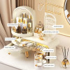 Dressing table, cosmetics storage box, desktop jewelry integrated, dust-proof, high-end feeling,
